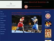 Tablet Screenshot of boxclub-koblenz.de